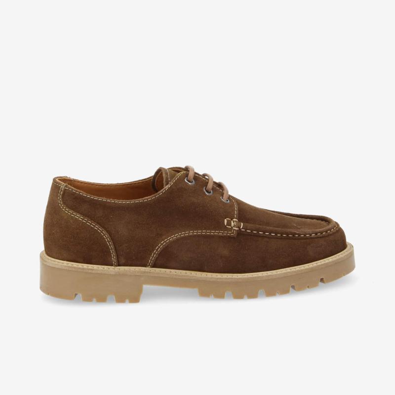 BERLIN DERBY M - SUEDE -  MARRON